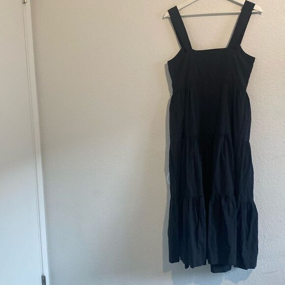 Madewell Suzette Seamed Bodice Tiered Midi Dress - Picture 3 of 6